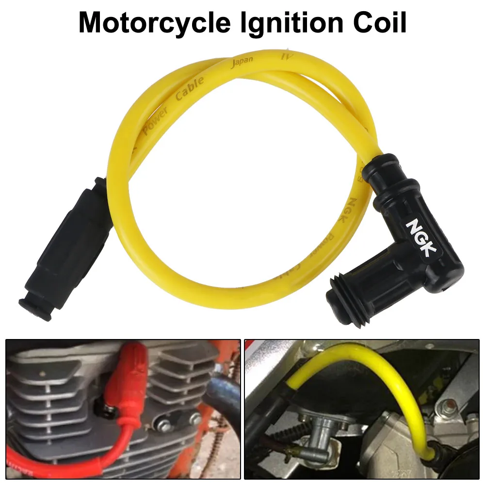 Motorcycle lgnition Coil Spark Plug For Dirt Bike Racing Go Kart ATV Scooter Moto Universal lridium Cable