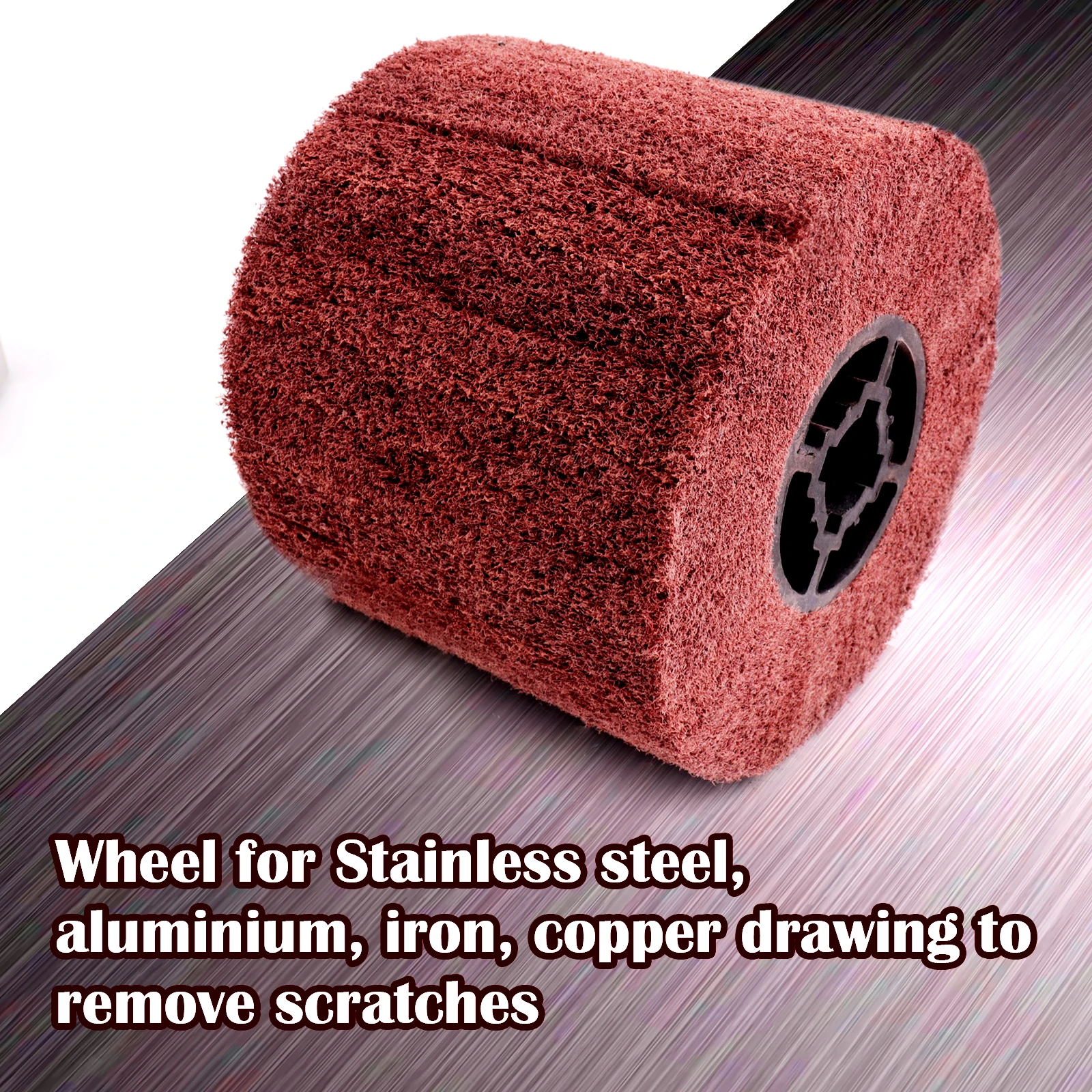 

Non-woven Nylon Abrasive Flap Wheel Brush For Stainless Steel Metal Deburring Drum Wheel Polish Tool 80-320 Grit 120x100x19.5mm