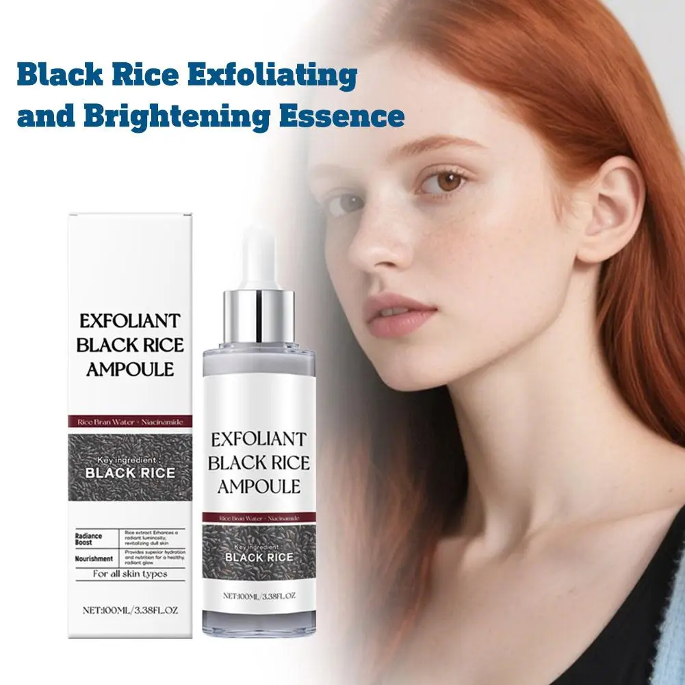 Black&White Rice Exfoliating Essence 100ml Reducing Breakouts Dead Skin Remover Deep Pore Cleansing Oil-control Skin Care