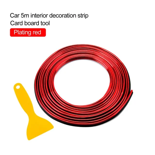 5 M/stks Universele DIY Auto Styling Flexibele Interieur Decoratie Molding Trim Strips Auto Deur Rand Sticker Auto Chrome Decor Trim