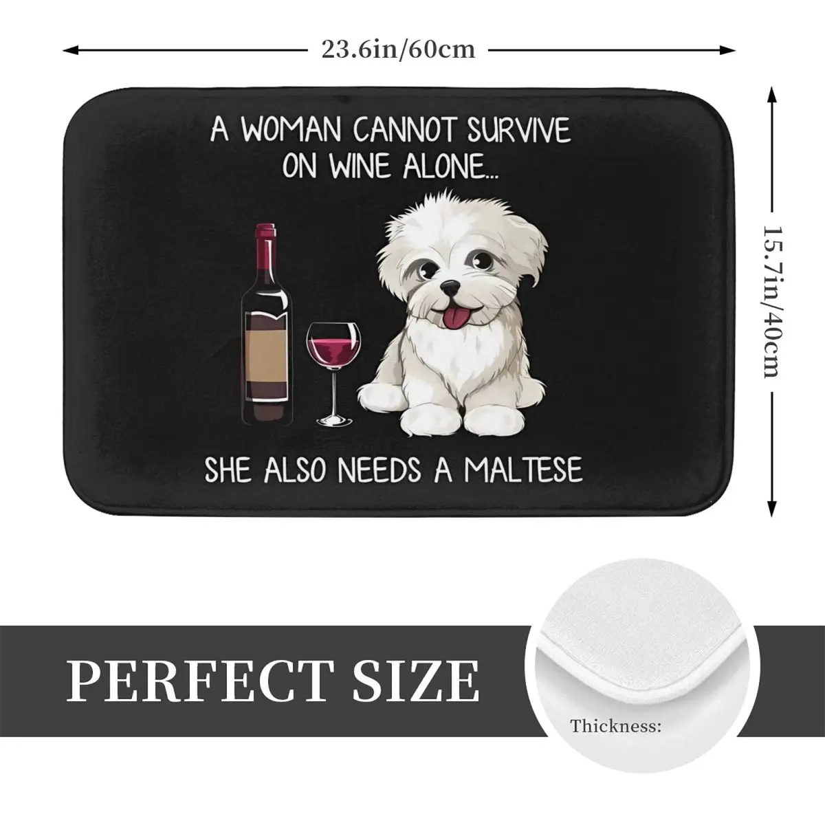 Old English Sheepdog And Wine Bath Mat Pet Velvet Soft Toilet Mat Kitchen Shower Room Anti Slip Foot Mat Graphic Bathroom Mats