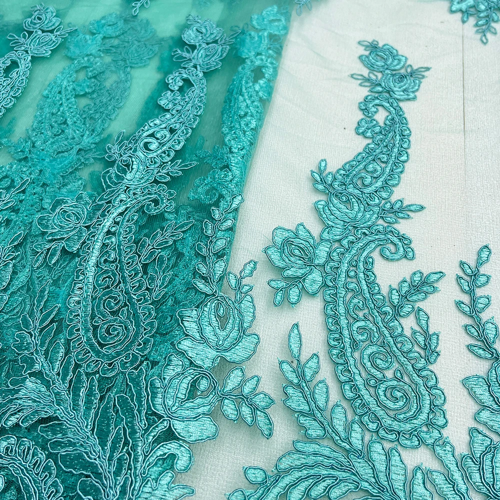 아프리칸 레이스 메쉬 튤 레이스 파티 원단 최신 5야드 진주 디자인 프랑스 웨딩 드레스 레이스 소재 여성 네트 레이스 원단