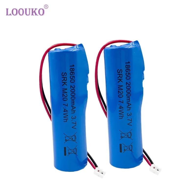 LOvised KO Ate Lithium-Ion Battery, 3.7V, 18650 mAh, PetPH2.0 Cable, Replacement Slot, Emergency Lighting, 2000