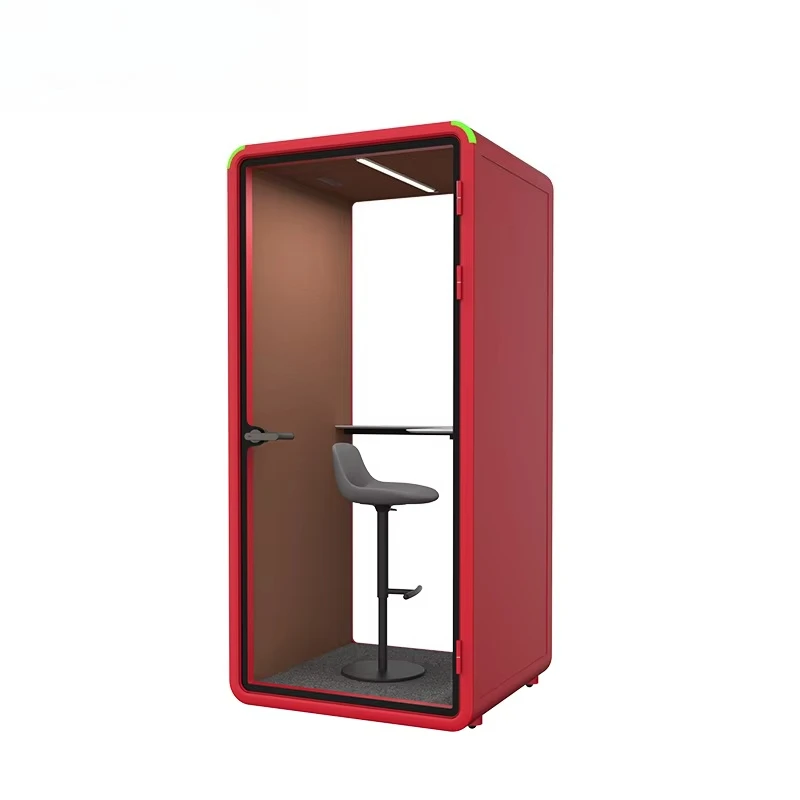 

Commercial Working Cabin with Eye-caring LED Light and Modular Outlet for Solo Working