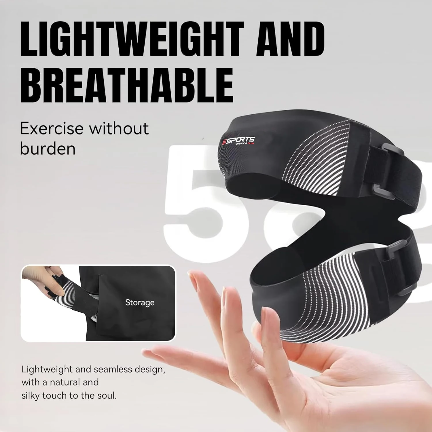 

Knee Brace for Running & Basketball,Adjustable Compression Support with Patella Strap – Breathable Knee Sleeve for Men & Women