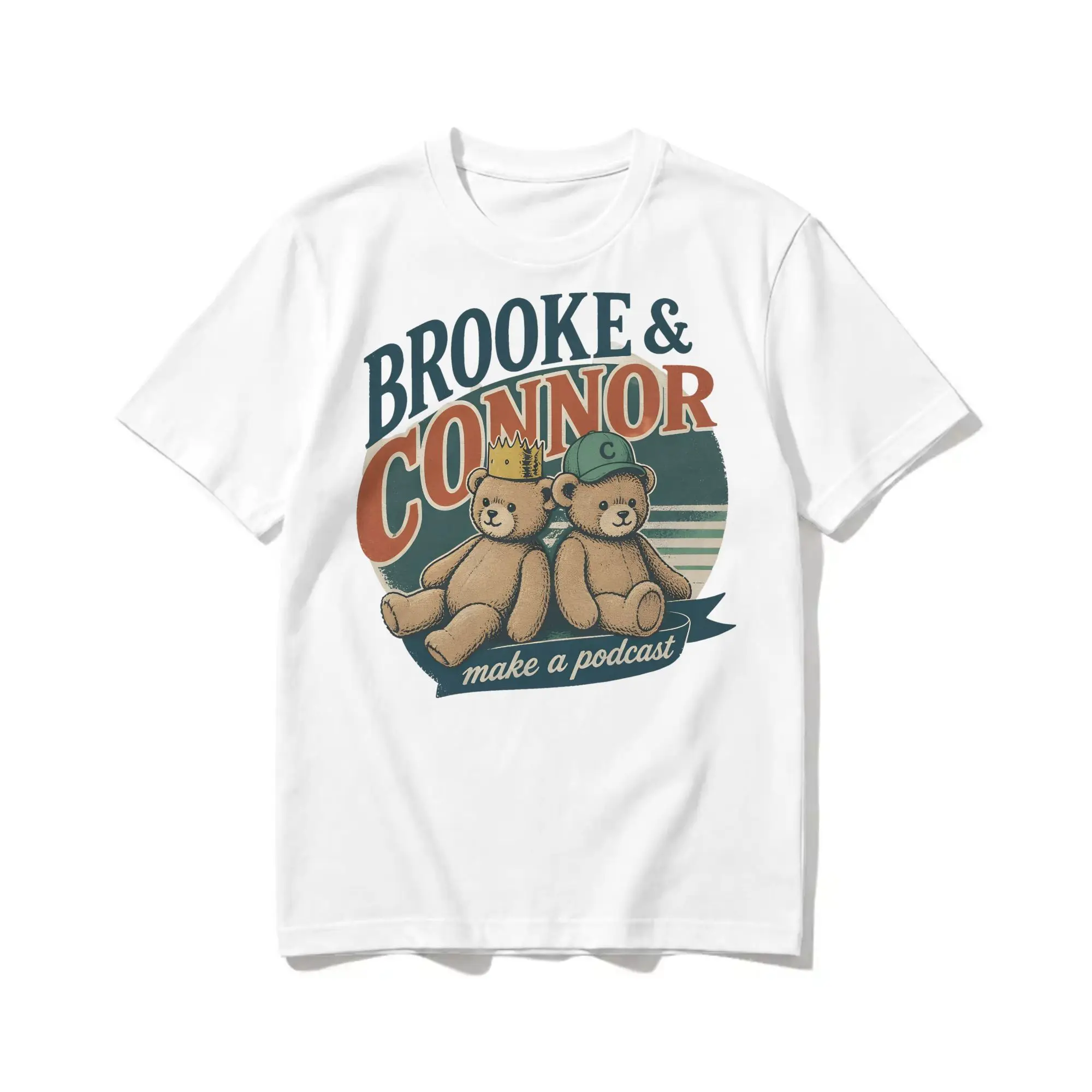 Men Women Bncmap Bear  brooke and connor make a podcast T Shirts  Pure Cotton Clothing Crewneck Tees New Arrival T-Shirts