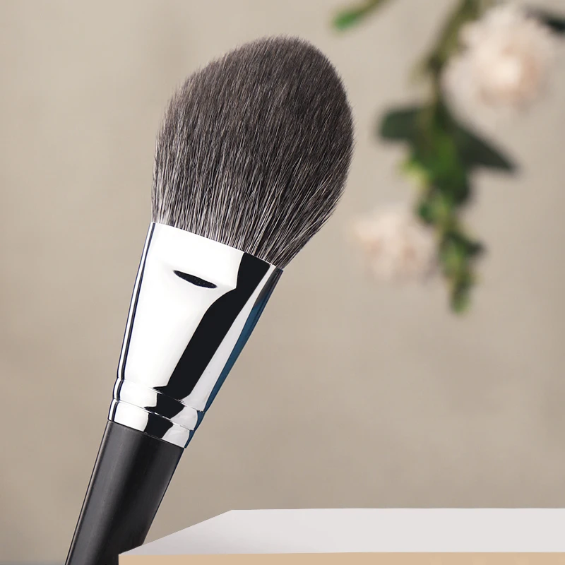 CHICHODO Makeup Brush-Luxury Ebony Handle Natural Hair 41Pcs Brushes Series-002Fox+Goat Hair Powder Brush Beauty Makeup Tools