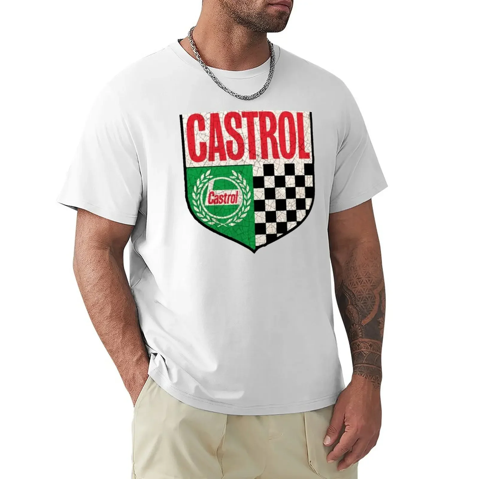 Vintage Castrol Motor Oil Racing T-Shirt new edition plain heavyweights black t-shirts for men