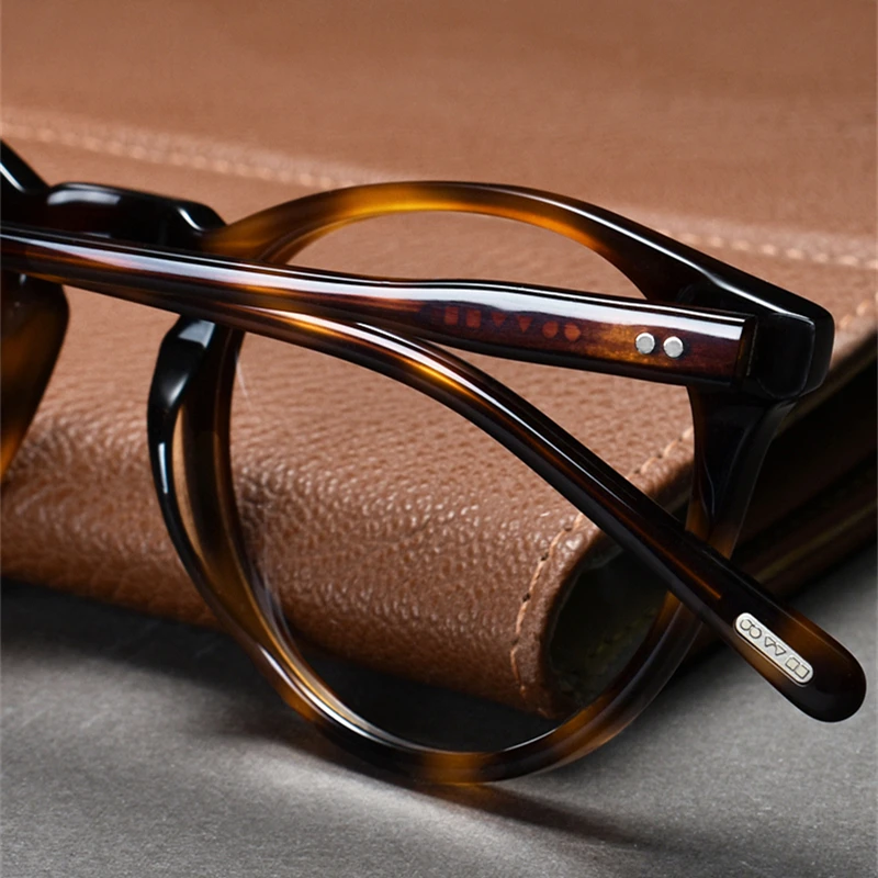 Handmade Brand Design Retro Round Glasses Frames Men Women Vintage Ultralight Oval Eyeglasses Women Top Quality Acetate Eyewear