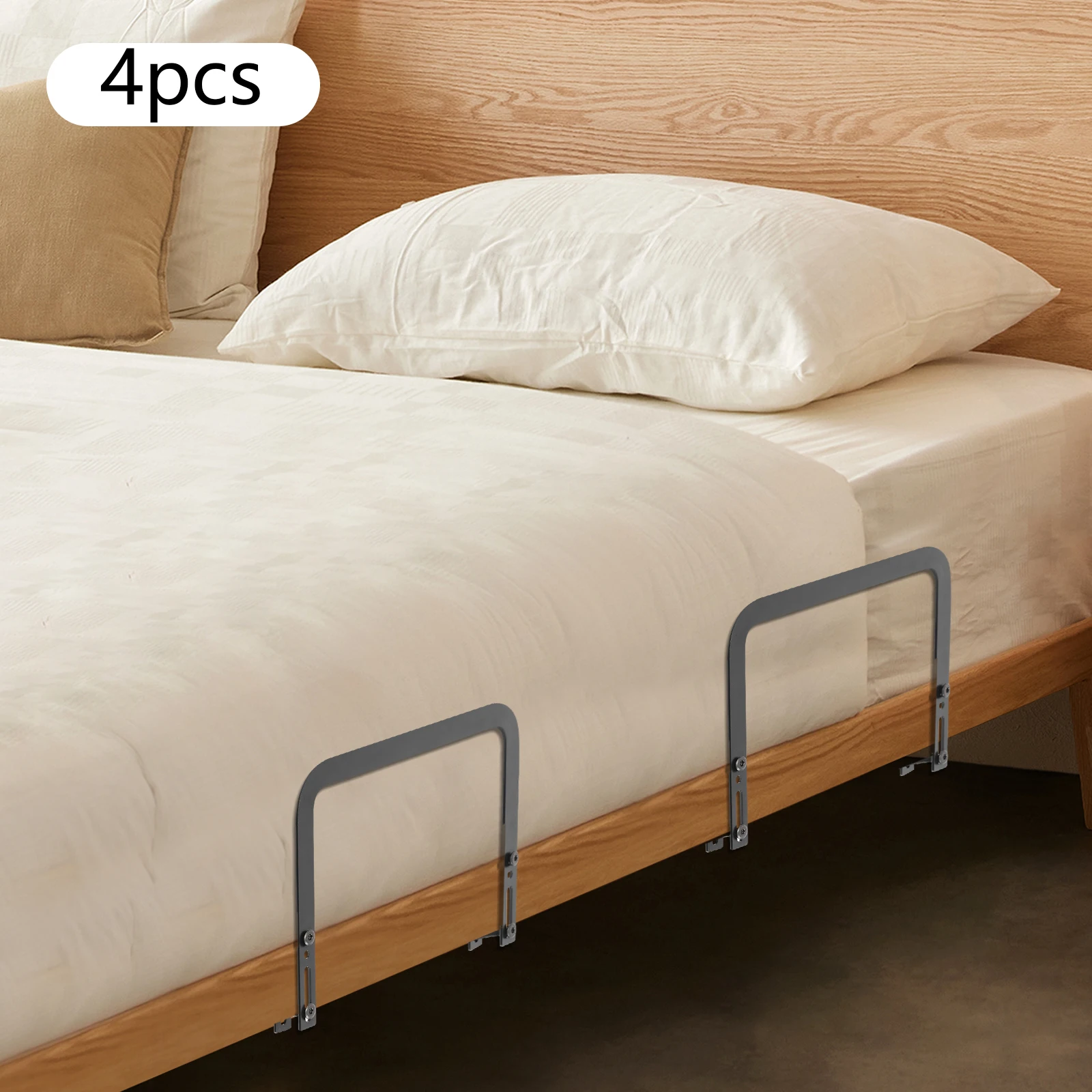 Confezione da 4 supporti per materasso in acciaio laminato a freddo 28 * 18 cm Fermaporta regolabile per materasso Barra di ancoraggio antiscivolo per camere da letto di casa