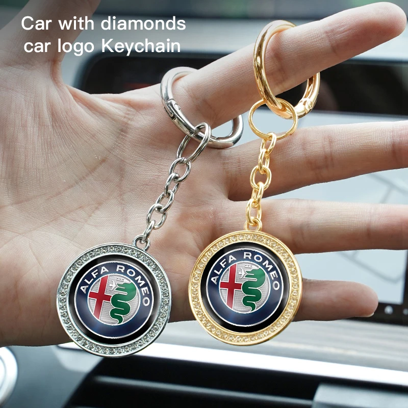 Fashion keychain car accessories keyring accessories For Alfa Romeo 4C 159 Spider Giulia Giulietta 156 Tonale Mito 147 8C GT