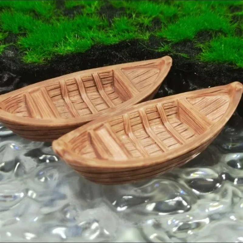 

Mini Simulation Floating Boat Model Figurine Micro-landscape for Fish Tank Bonsai Landscaping DIY Decoration Aquarium Accessory