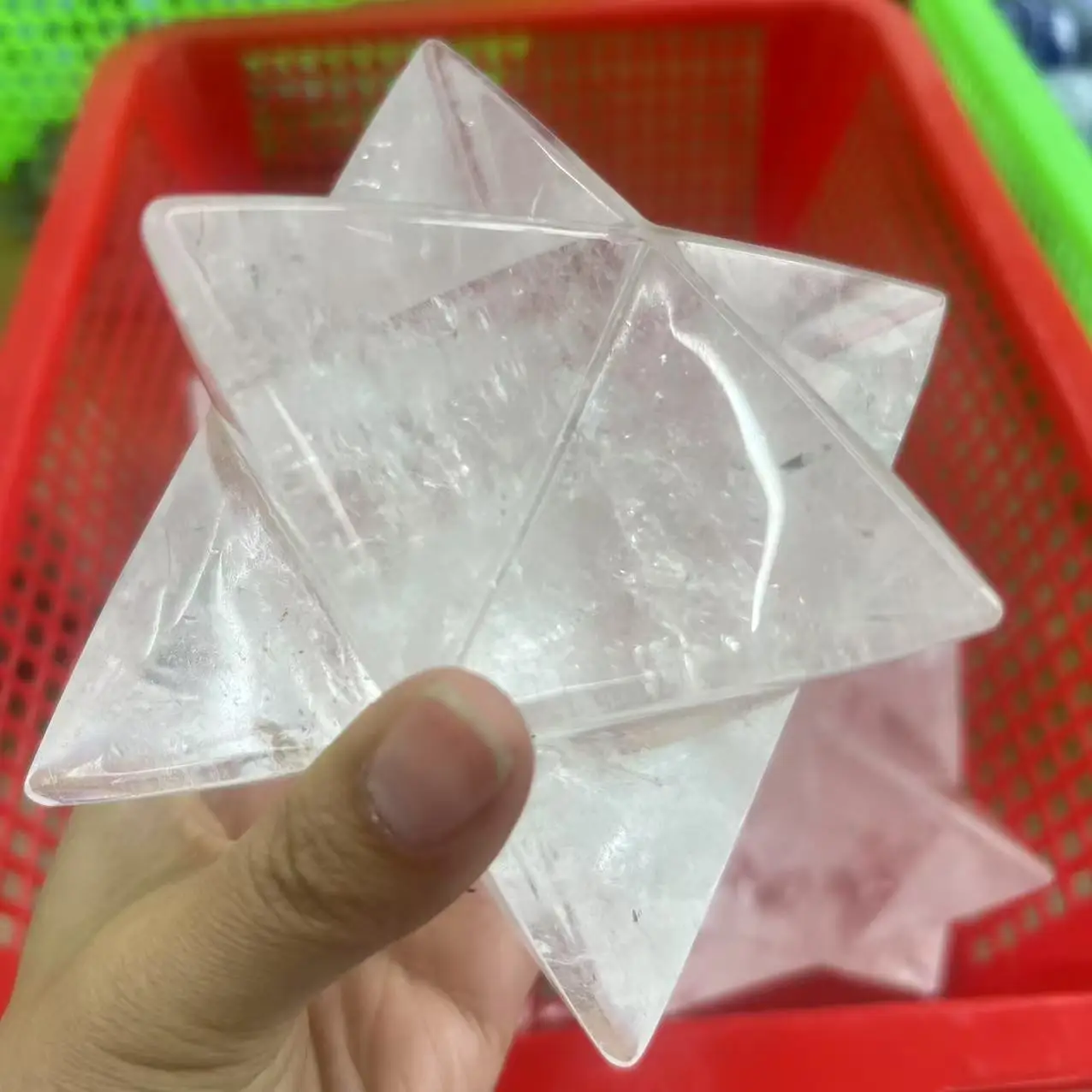 

Big Size Crystal Opal Quartz Merkaba Stars Gemstone Unicursal Hexagram Great for Meditation Healing