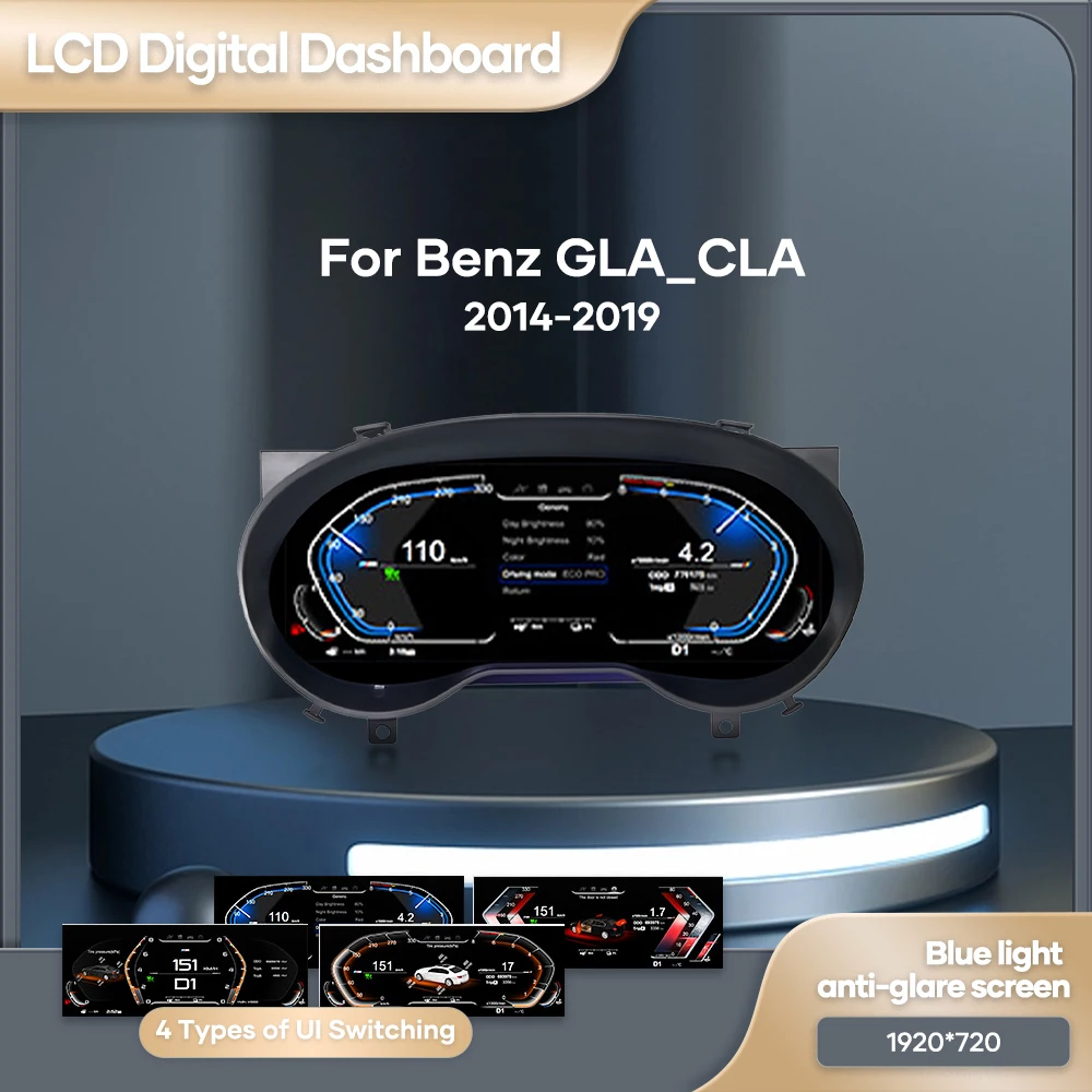 12.3'' Digital Dashboard Cluster For Mercedes Benz C GLA CLA W176 117 C177 X156 2014 6 Ntg4.5 5.0 Auto Instrument Paneel Cockpit