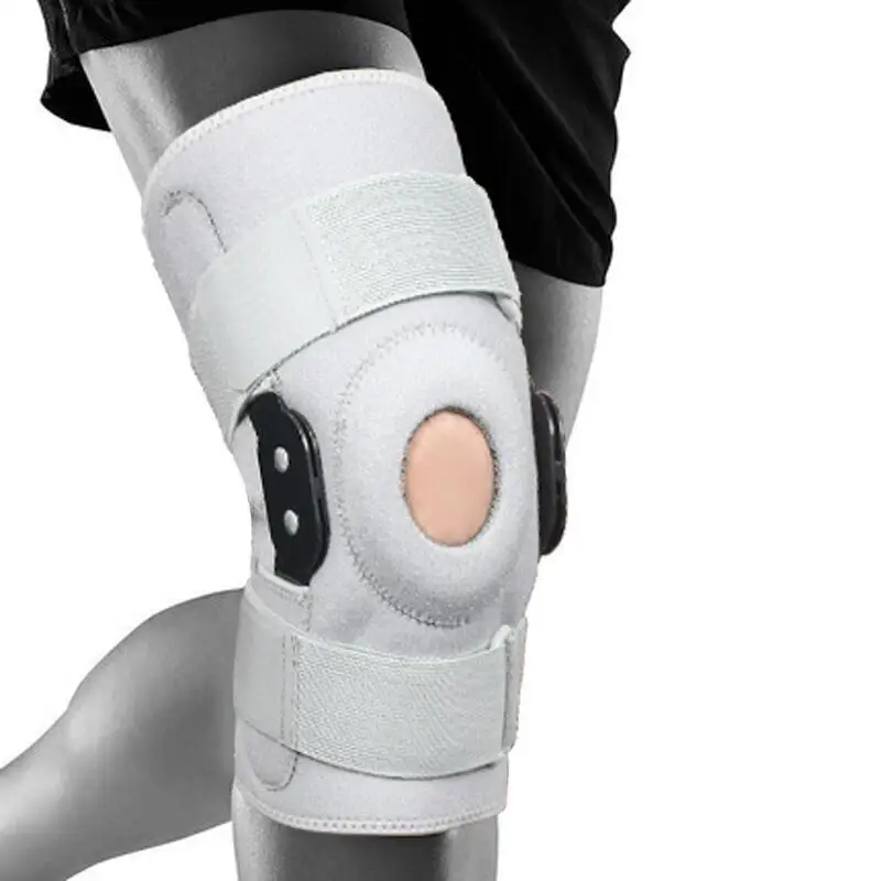 1pc Hinged Open Patella Knee Support Brace Knee Pad with Removable Side Stabilizers for Joint Pain Tendonitis Ligament Meniscus