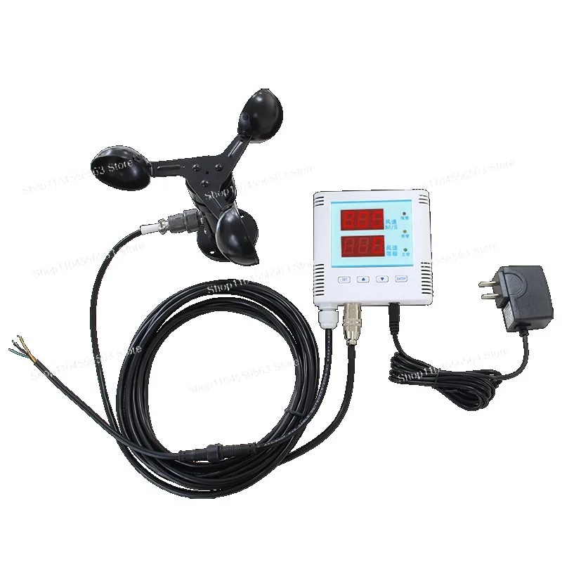 Hot Sale RS485 Tower Crane Wind Alarm Controller Industrial Anemometer Sensor Engineering Wind Speed Display Device