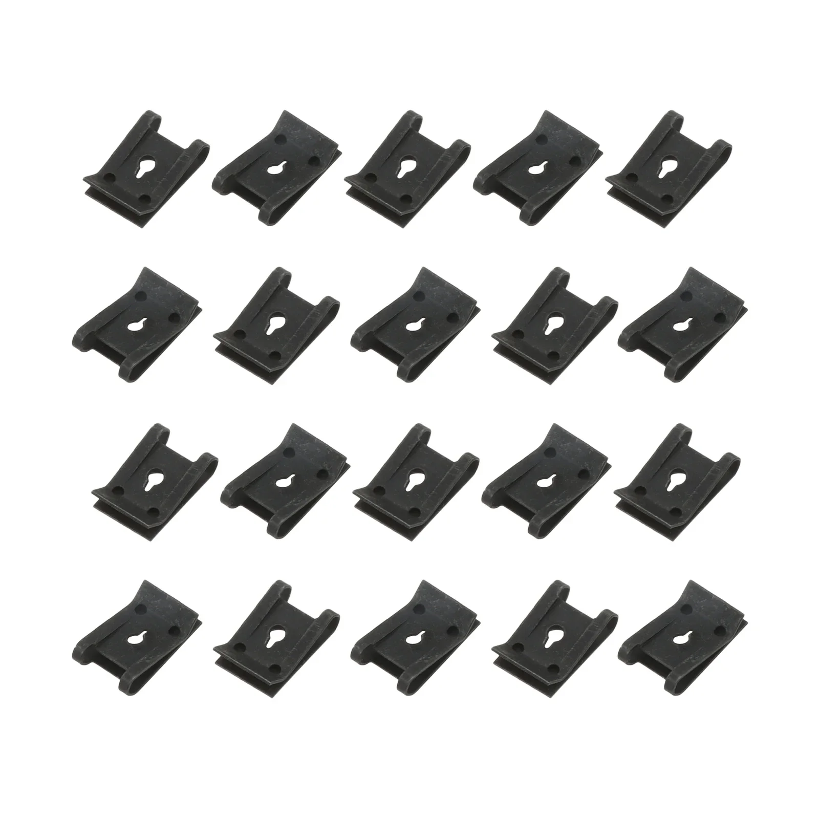 20Pcs M3 Car Fastener Clip Automobile Engine Fender Bumper Guard U Type Screw Base Clips Nut Mounting Fastener Clamp