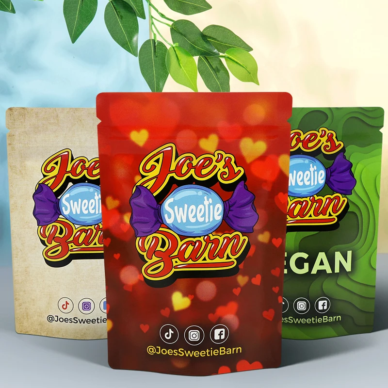 

custom printed resealable bags aluminum foil Mylar Zipper Bags Coffee Tea Candy Gift Bag