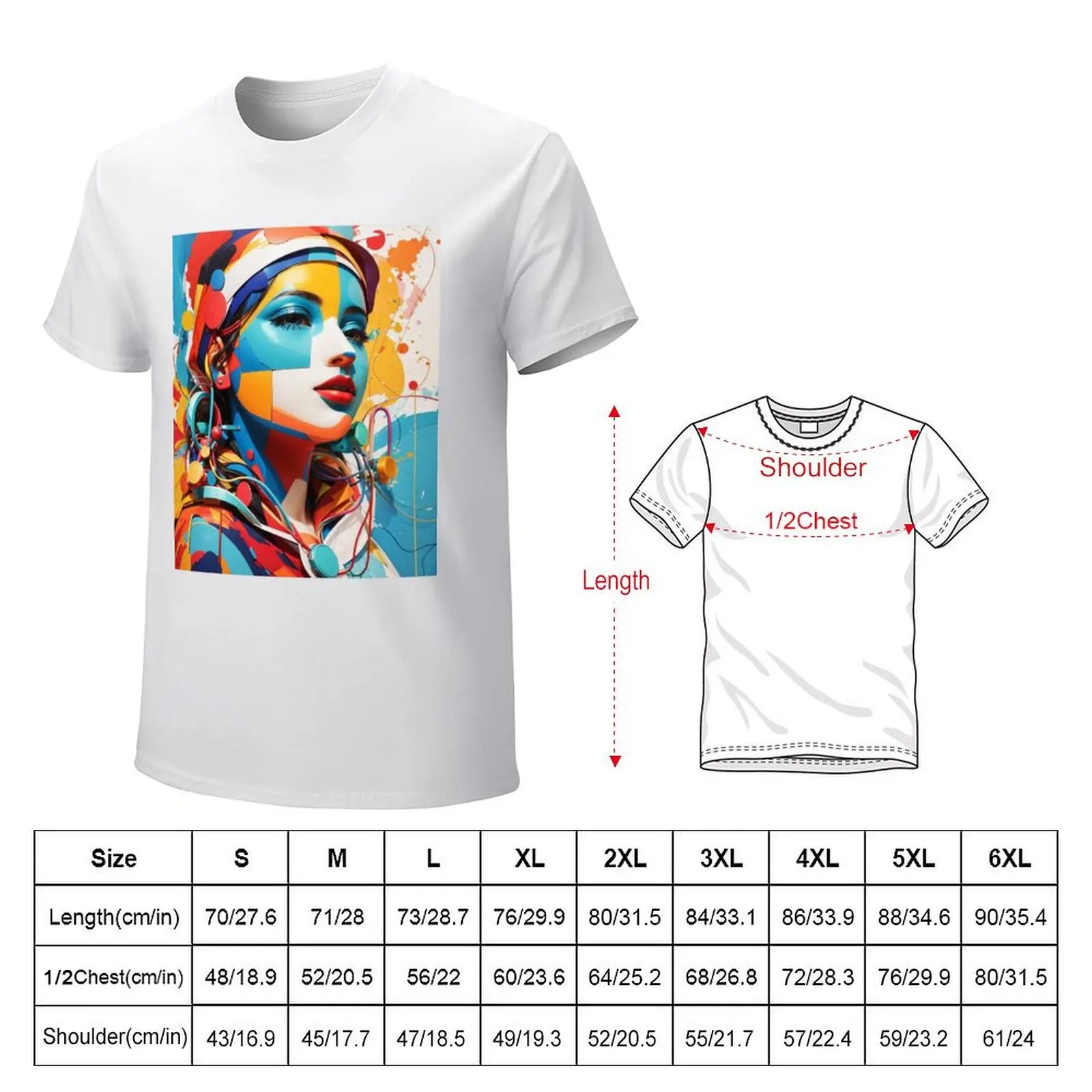Facial colors T-shirt summer top kawaii clothes summer tops t shirts for men cotton