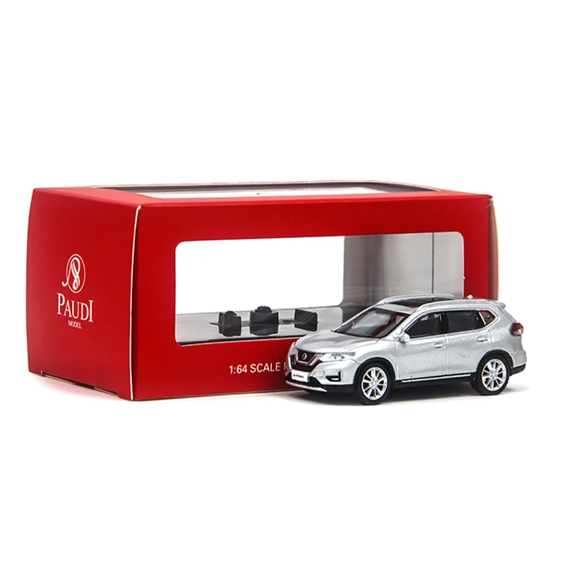 

1:64 масштаб X-trail 2018, имитация сплава, модель автомобиля, статический дисплей, Коллекционная игрушка, подарок, украшение, сувенирное украшение