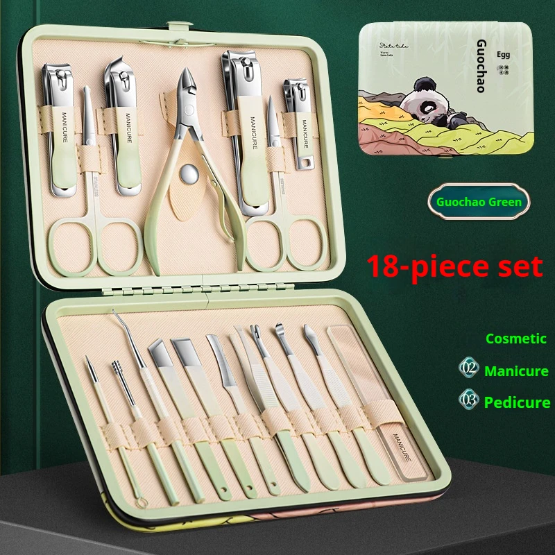 Chinese style Nail clippers set household nail clippers high-end slanting mouth cute nail clippers ladies manicure tools