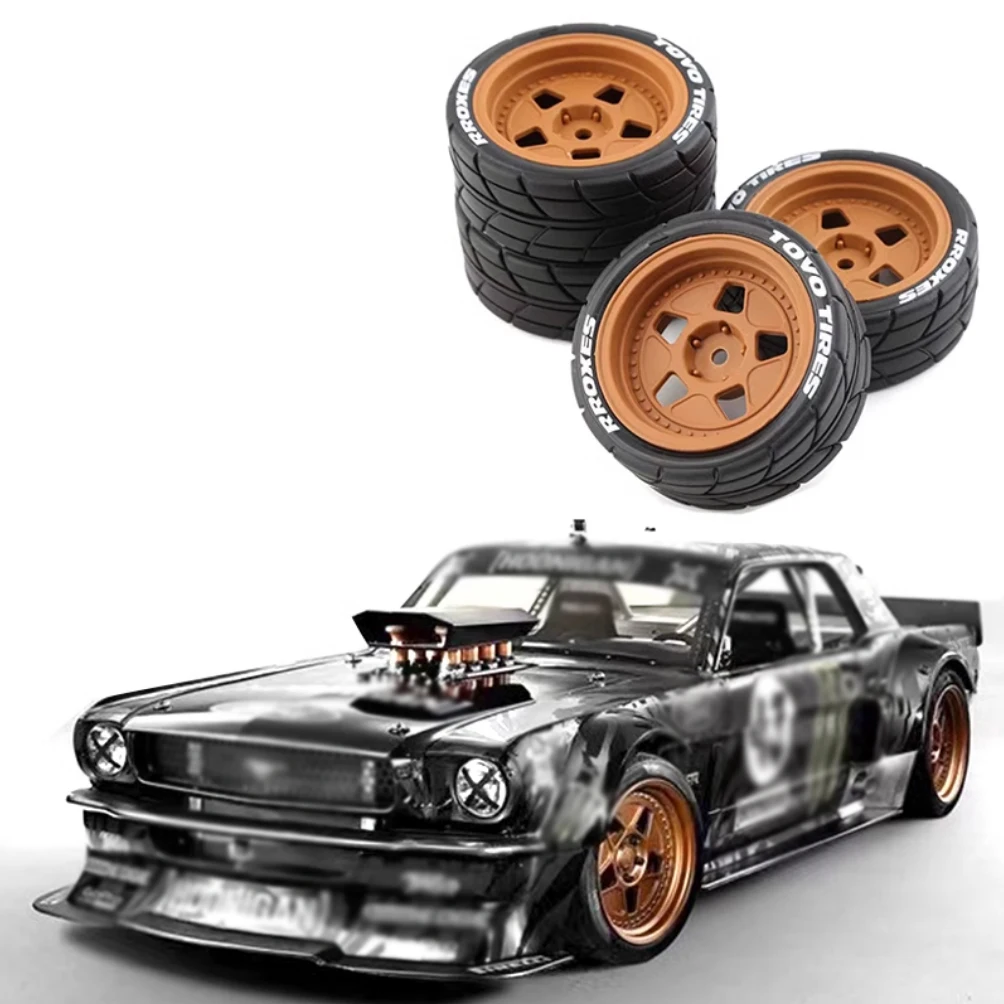 

Колеса и шины модели автомобиля Ken Block Classic 1965 года Mustang, подходят для плоских гусеничных/Rally/Drift Cars 1/10 Hpi/Tamiya/Kyosho Universal