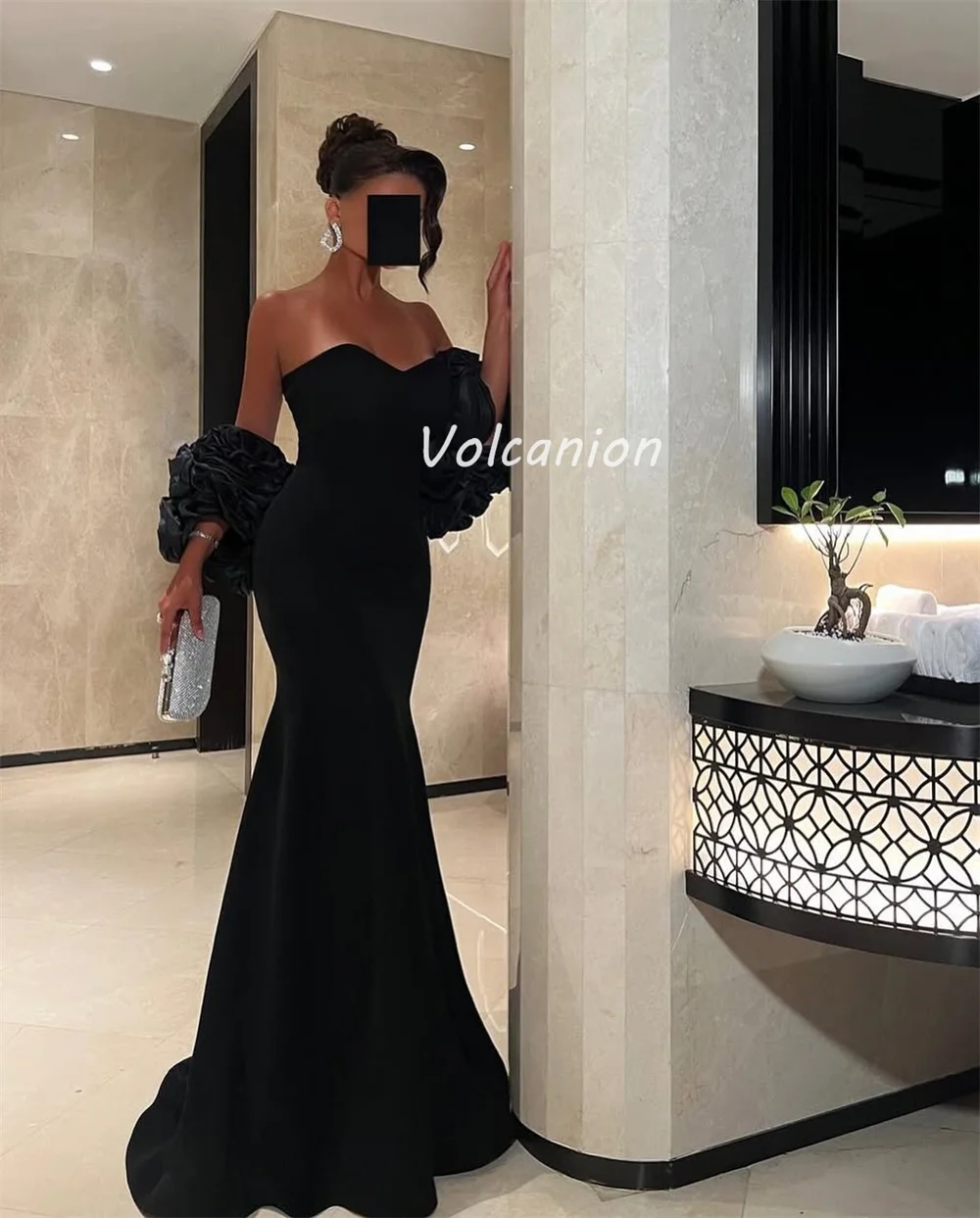 Customized Sizes Available Exquisite Jersey Ruched Draped Flower Mermaid Off-the-shoulder Long Dresses Bespoke Occasion Dresses