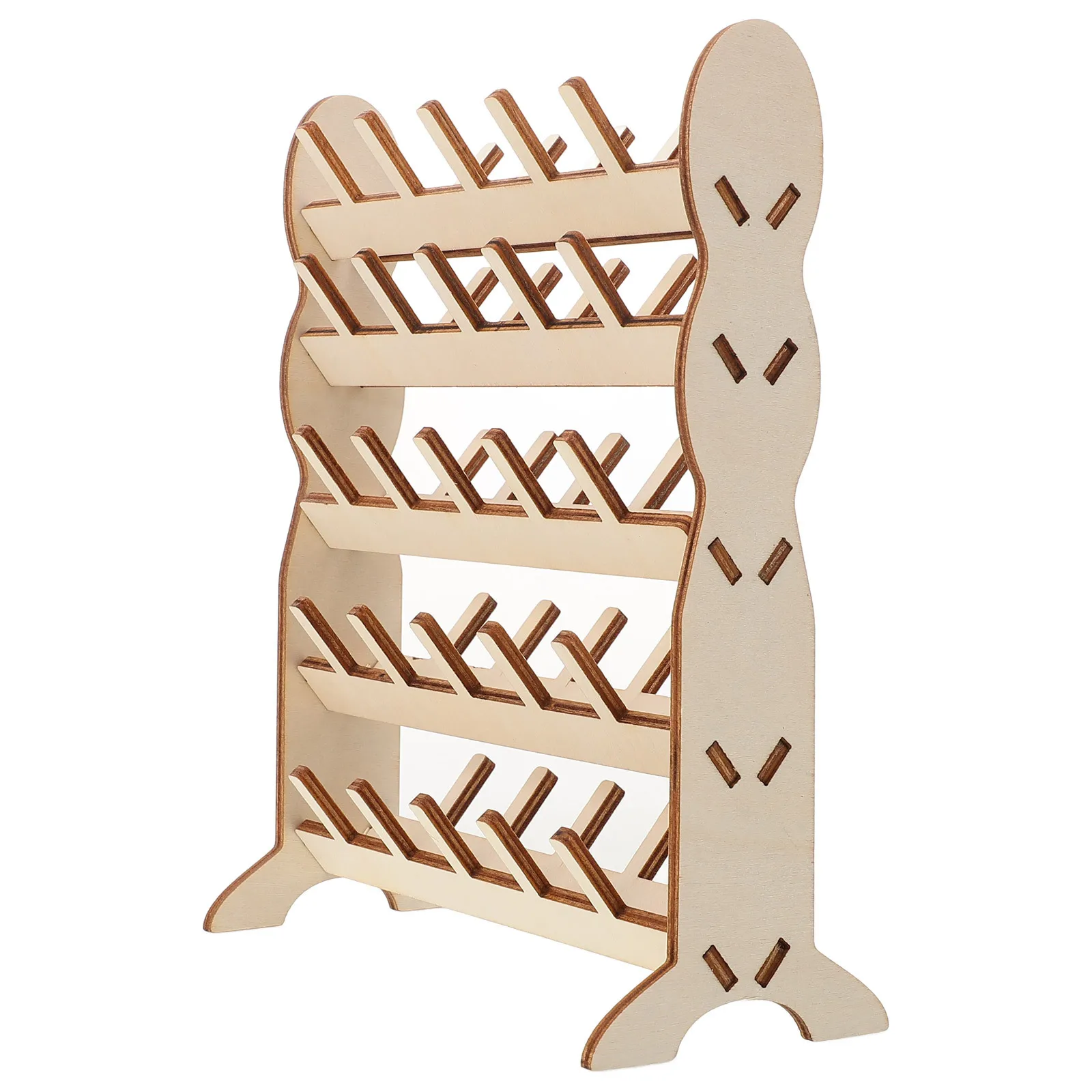

Mini Wooden Thread Organizer Spool Rack Detachable Sewing Embroidery Thread Holder Bobbin Storage Rack Spool Holder