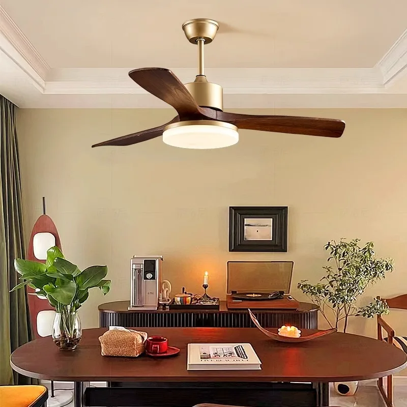 Fan light 2024 new ceiling dining room bedroom home integrated silent eye protection