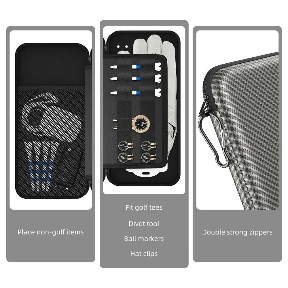 Both Palms Golf Glove Case Large Capacity Multi-layer Full Finger Golf Gloves Bag Portable with hook Golf Mittens Box