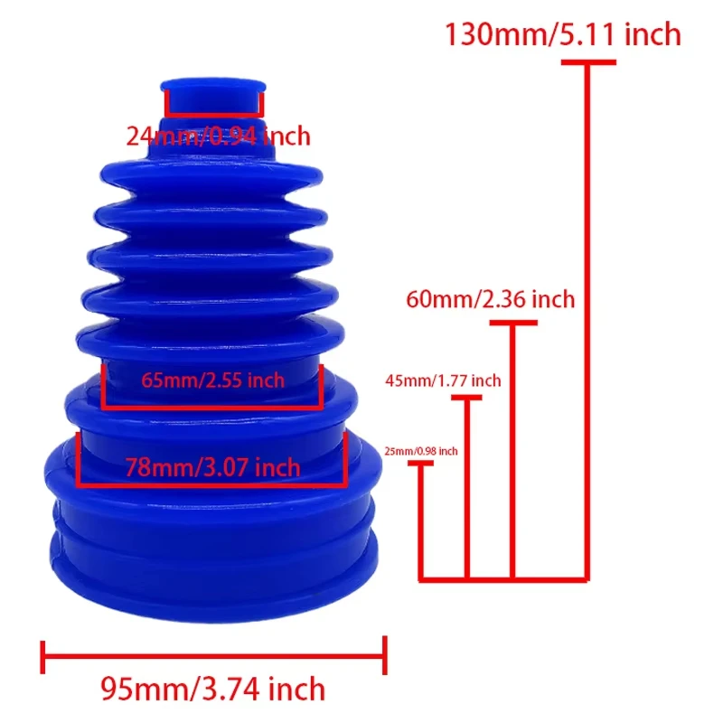 Cubierta antipolvo de silicona de velocidad constante para coche, repuesto de bota CV, abrazadera redonda de bola Universal, Kit de conector de pista, Kit de bota CV, Sil