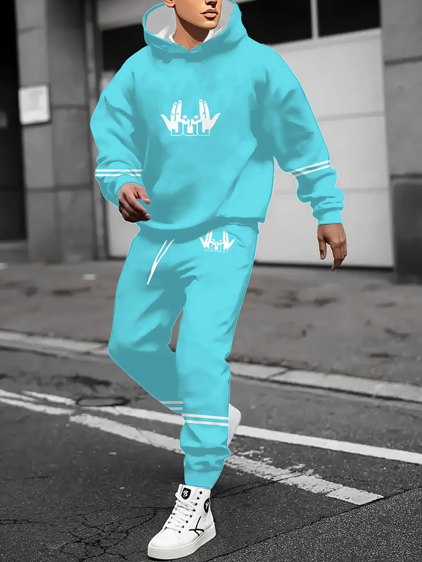 2025/26 herbst Winter Neue Trendy männer Hoodie Mode Y2K Hosen Übergroßen Sweatshirt + Hosen Jogging Anzug Männliche Kleidung anzug