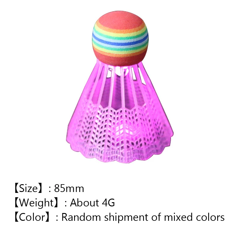 EVA Rainbow Badminton Nylon Durable Badminton Kids Color Random Elastic Lightweight Badminton Ball