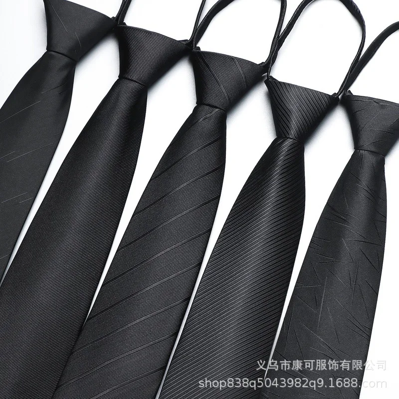 

Tie 8cm men, formal business red blue black professional wedding groom Korean version zipper free of pull