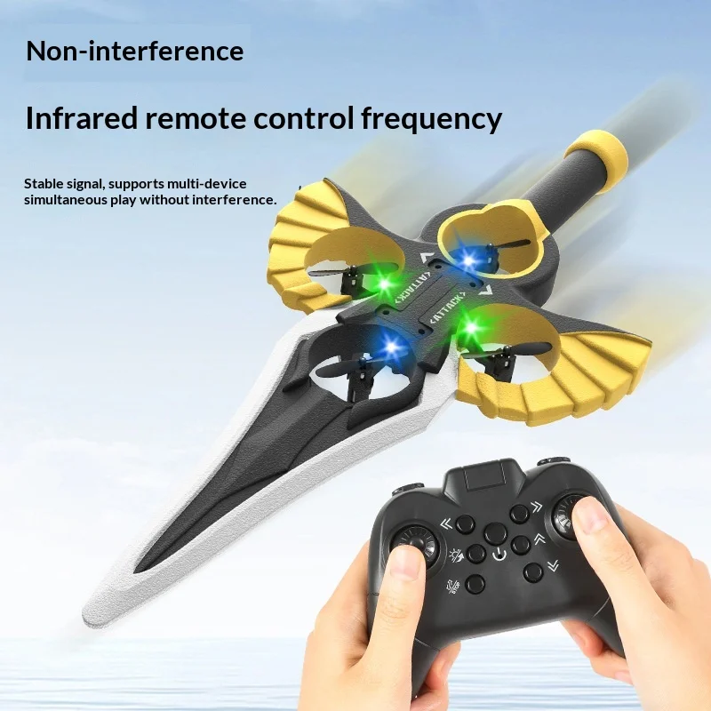 Attack Remote Control Flying Sword Drone Stunt Motion Sensing Infrared Control Aircraft Model Hobby Outdoor Toy Gift For Adult
