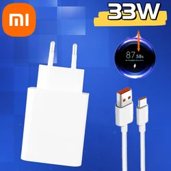 XiaoMi Redmi Note 10 Pro Charger Original 33W Power Supply Turbo Fast Cable Type C For Mi 10 Lite Nt 10T Pro Poco M4 F3 X3 NFC