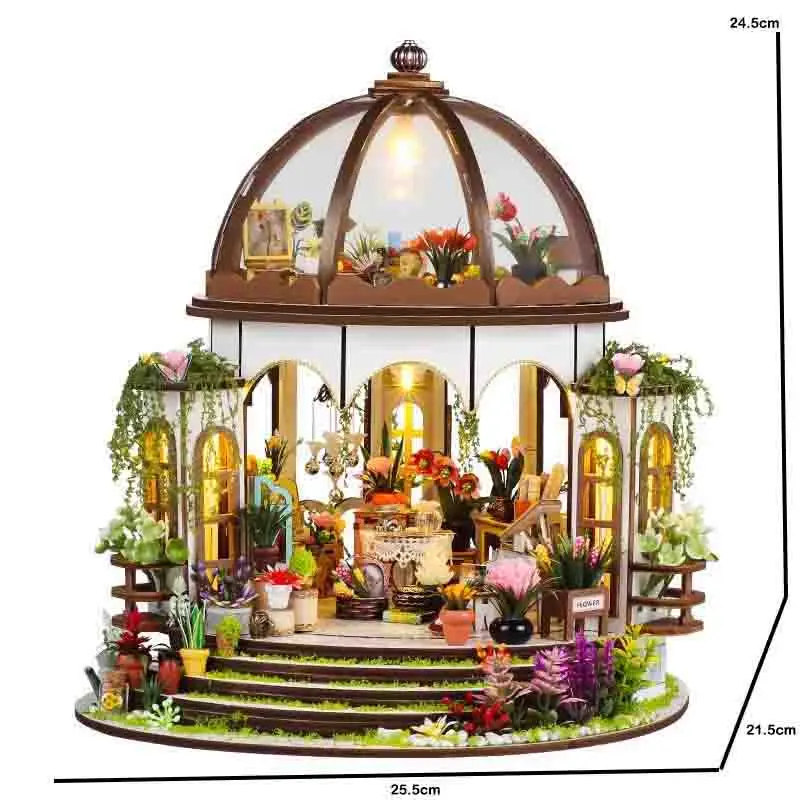 

DIY Miniature Dollhouse Kit 1:24 Scale 3D Puzzle Assembly Building Toys w LED Light and Furniture Handmade Furniture DollHouses