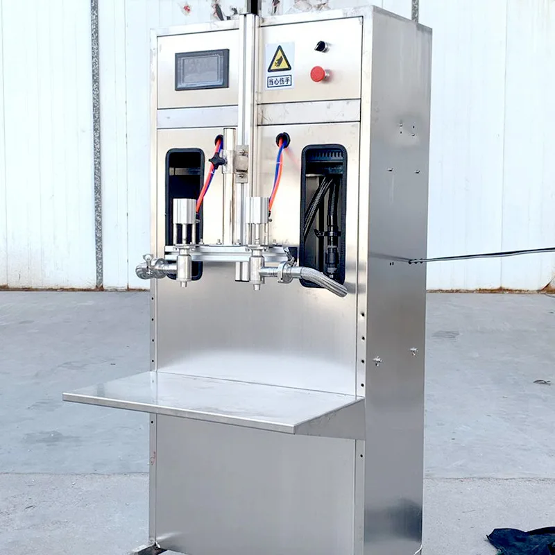 Semi-automatic flowmeter filling machine, stainless steel lubricating oil filling equipment, peanut oil rapeseed oil filling