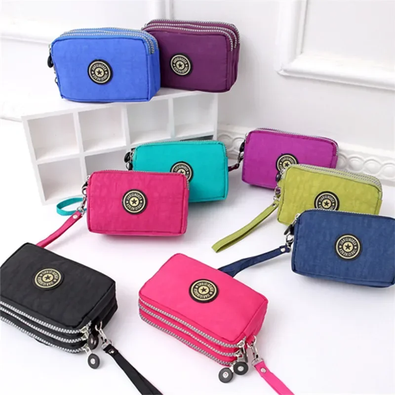 

JBTP New Mujeres Fashion Zipper Wallet Women's Holders Casual Waterproof Clutch Bag Versatile Nylon Phone Bag with Wristlet