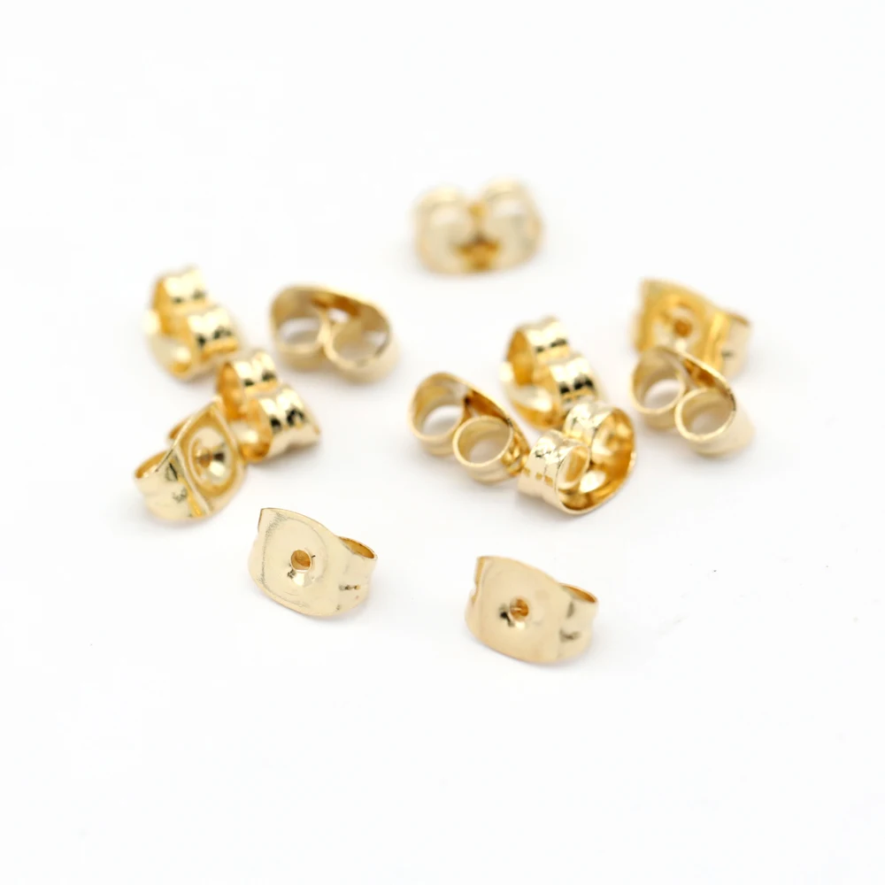 3-12mm Rose Gold Stainless Steel Blank Post Earring Studs Base Pins Earring Plug Findings Ear Back For DIY Jewelry Making