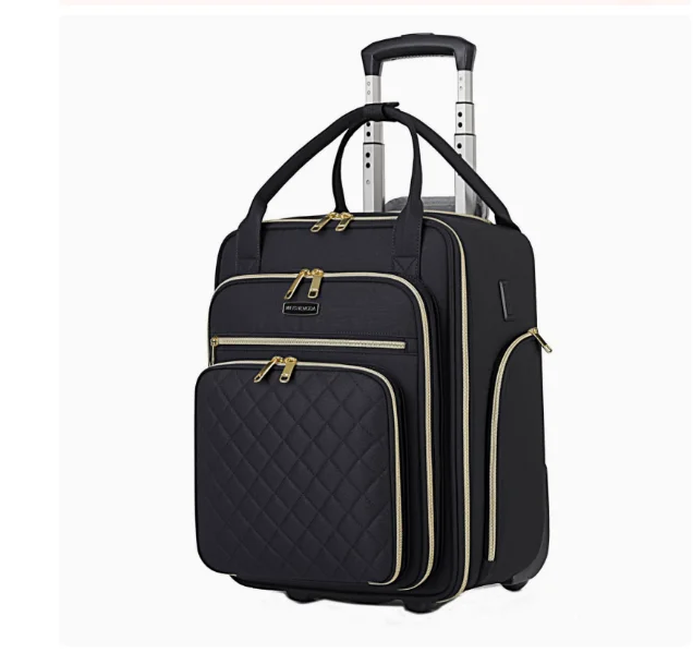 Women Underseat Carry On Rolling Luggage Bags Mommy Trolley Bags Women Rolling Laptop Bags Women Wheeled Briefcase with Wheels