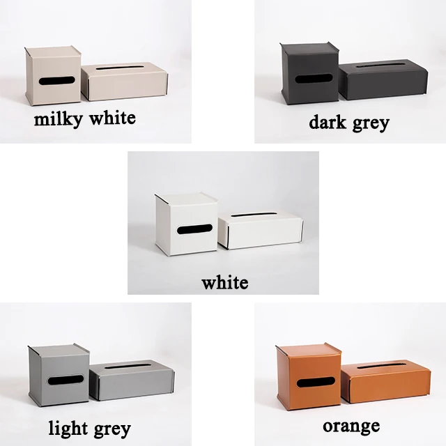 Modern Napkin Holder PU Leather Tissue Organizer Cover Luxury Tissue Box New Arrival Original Leather Creative Paper Towel Box