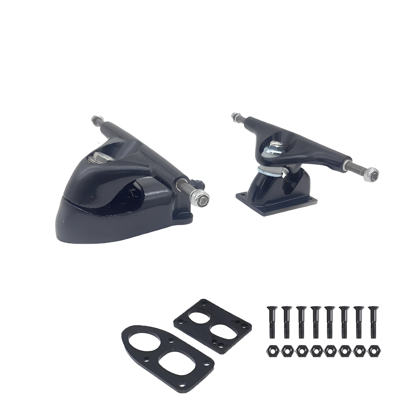 Nieuw Binnen Zwart 6.25Inch Surf Skate Truck Aluminium Land Surfskate Board Truck Onderdeel Levering Draaibare Veerbeugel