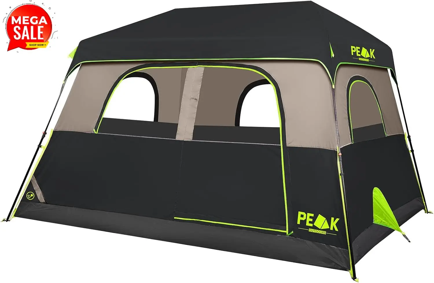 Instant Tent 6/8 Person Tents for Camping | 60 Second Easy Setup Tent with Rainfly,Waterproof Pop Up Tent for Family Camping