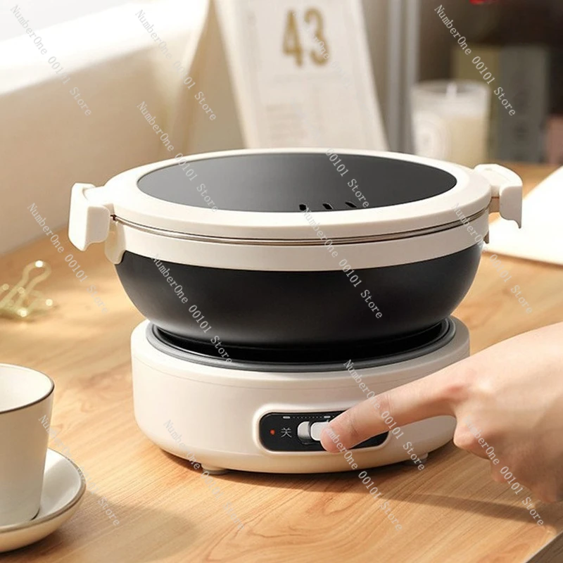 

Портативная электрическая кастрюля, складная маленькая многофункциональная электрическая кастрюля для общежития, дорожная деловая поездка, сплит-тип