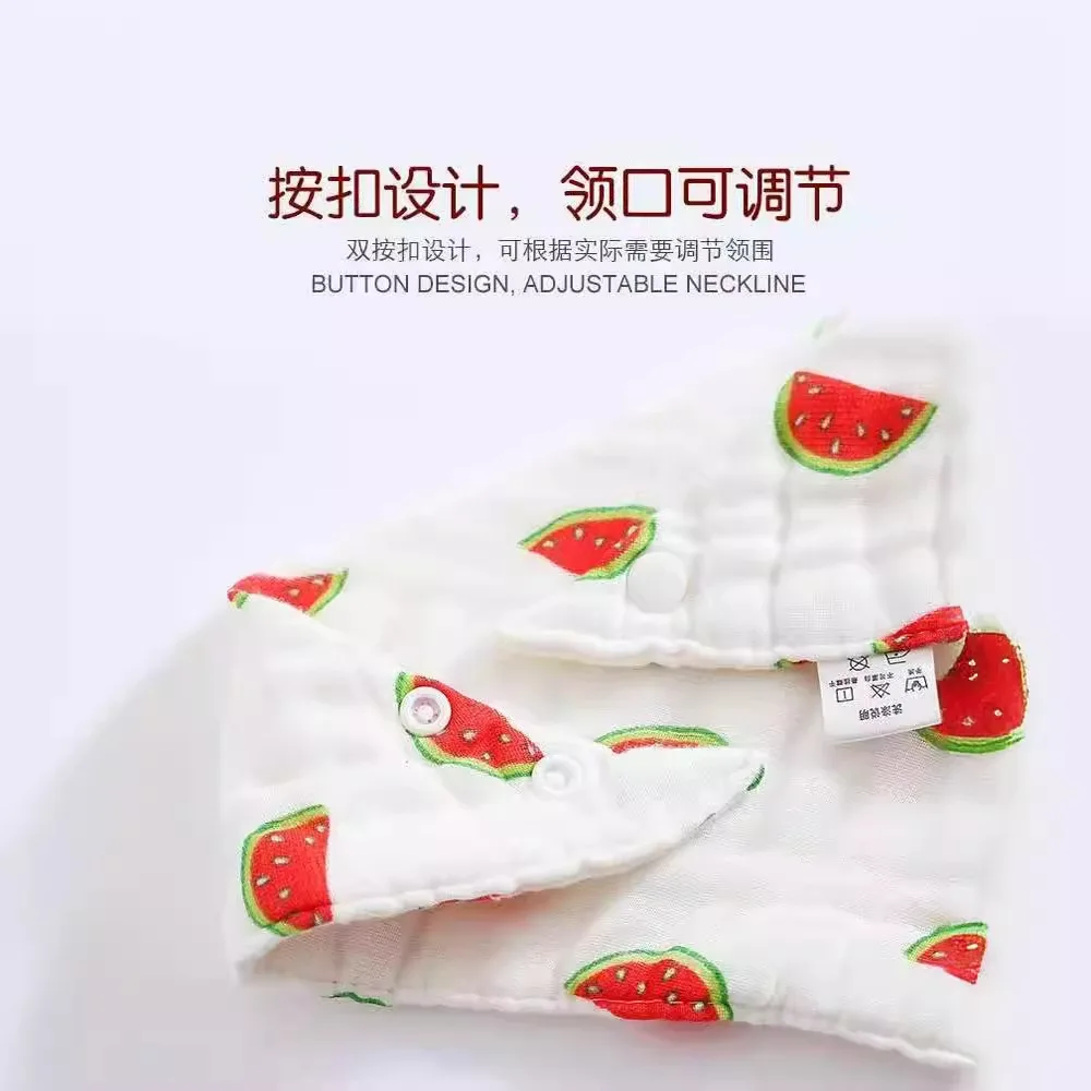 3Pcs Muslin Baby Bibs 100% Natural Cotton Soft Baberos Bebe Animal Bandana Infant Smock Burp Cloth Feeding Saliva Drool Towel