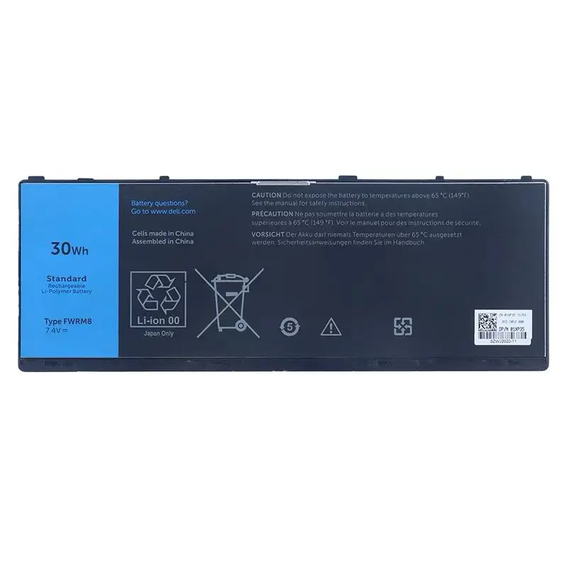 

FWRM8 Laptop Battery for Dell Latitude 10 ST2 ST2E Tablet C1H8N KY1TV PPNPH CT4V5 1VH6G 1XP35 312-1412 312-1423 7.4V 30Wh