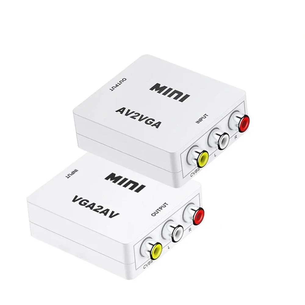 محول فيديو صغير مع صوت ، RCA ، CVBS إلى VGA ، يدعم PAL NTS ، محول فيديو للتلفاز ، شاشة ، شاشة ، #1