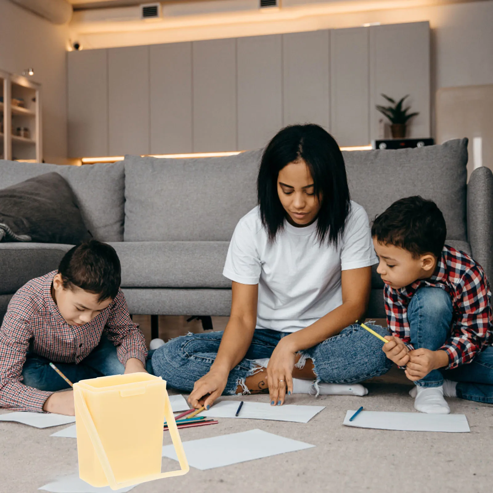 

2 Pcs Plastic Brush Holder Compact Paint Brush Cleaner School Washer Convenient Water Bucket Daily Use Durable Multi Functional