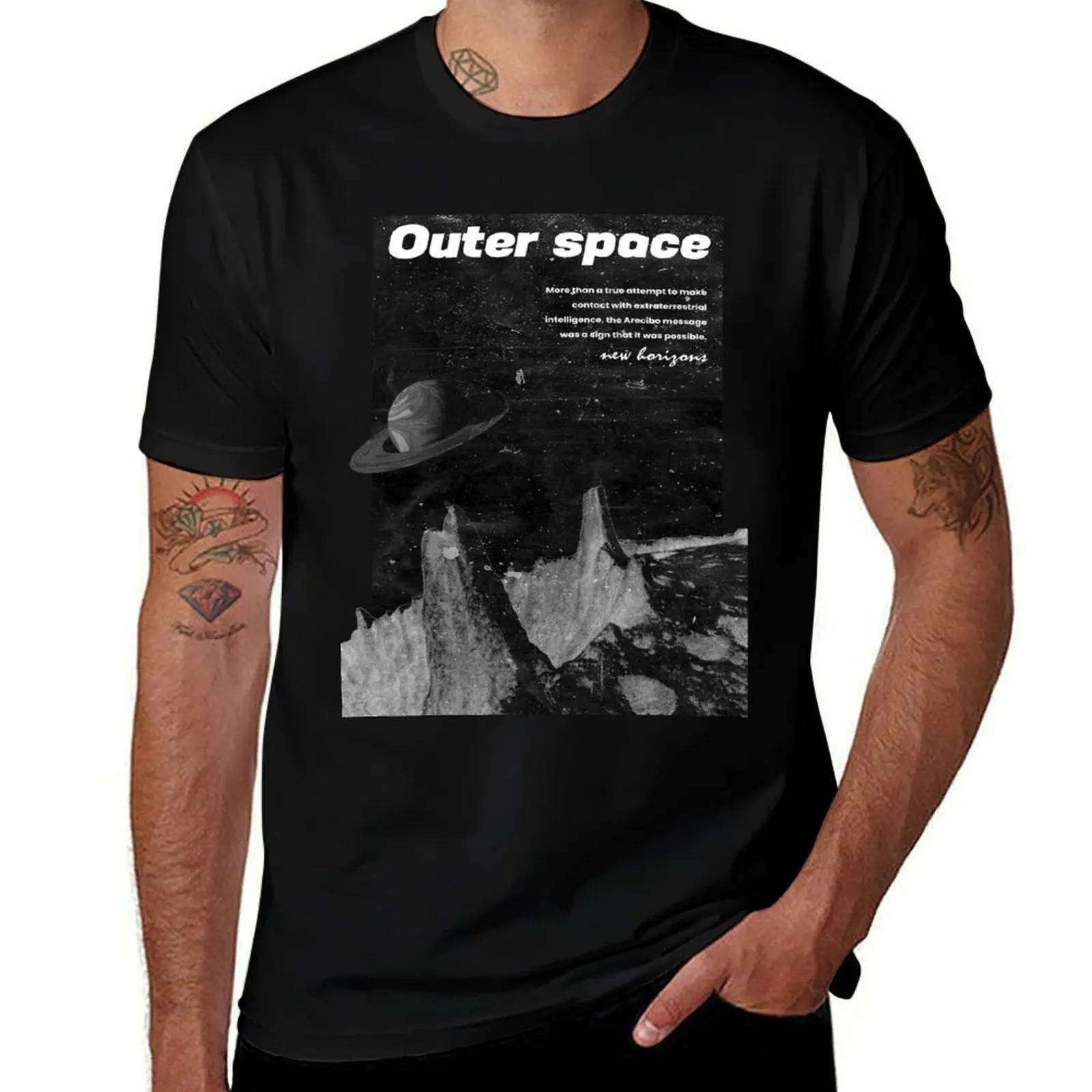 

Outer space T-Shirt plain sweat Clothing T-shirt men
